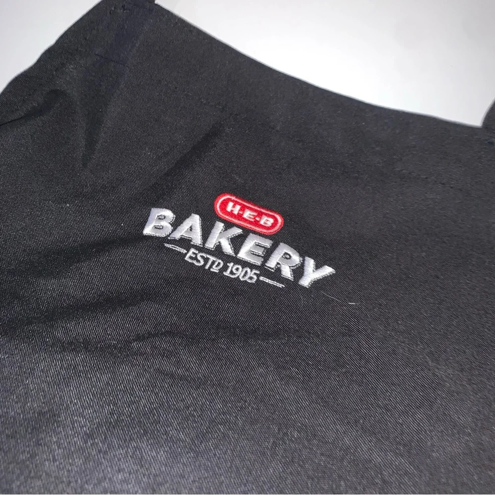 H-E-B Grocery - Employee Exclusive Embroidered Bakery Apron Black; Great Cond